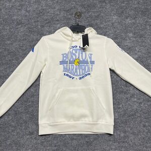 Adidas Womens 2026 Boston Marathon Hoodie Off White Unicorn KG4589 Small NWT